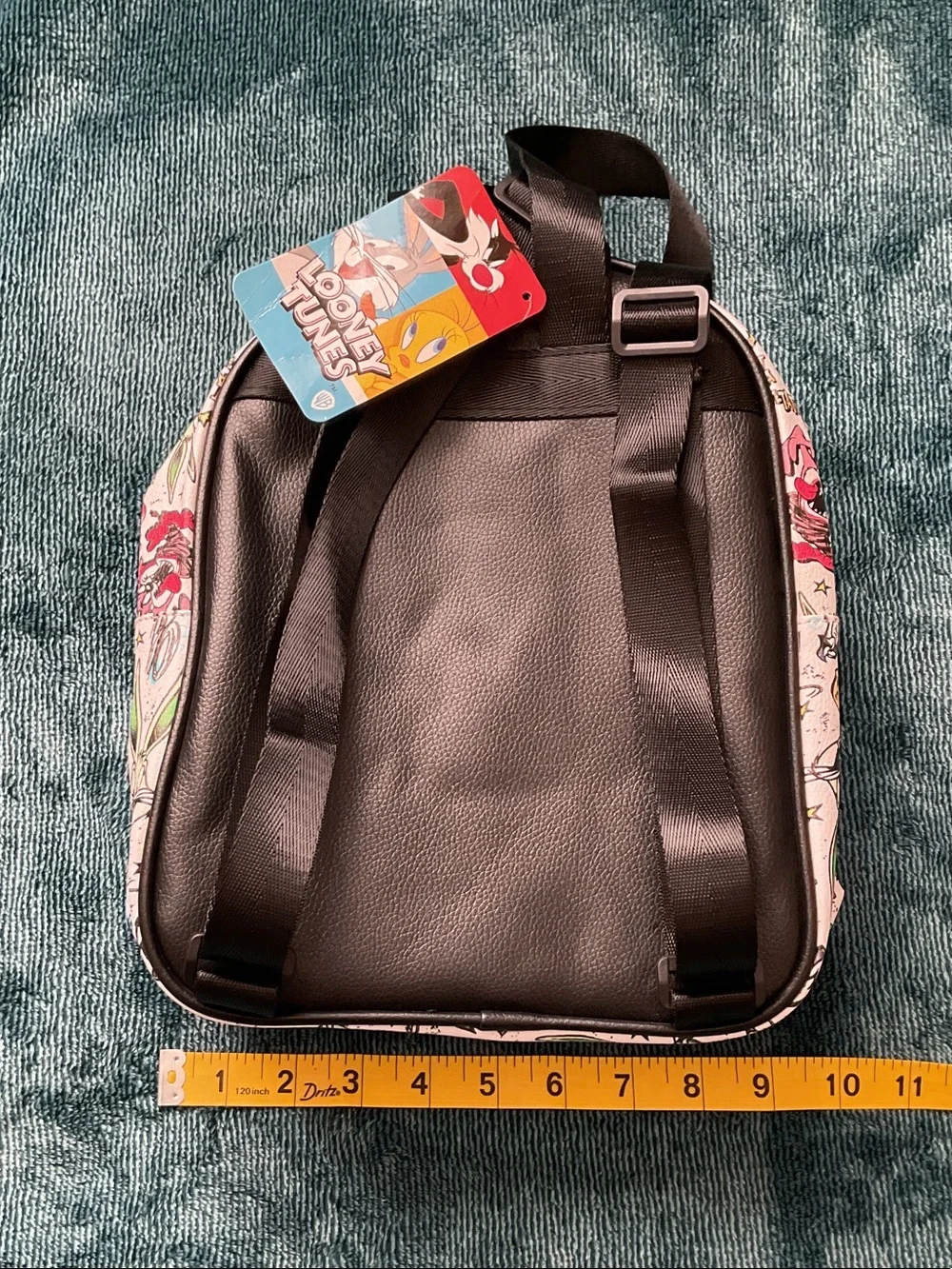 Warner Bros. White Cartoon Print Kids Mini Backpack with Multicolor Graphics